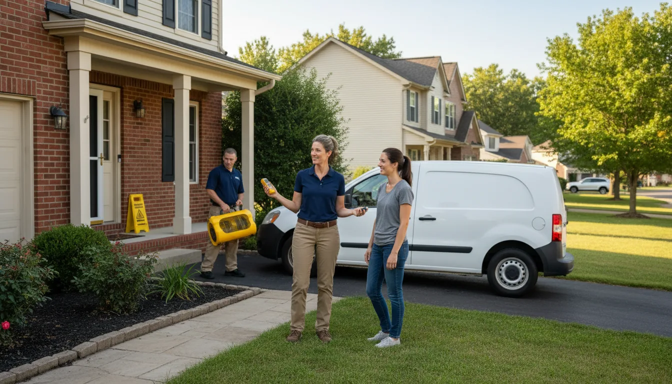 Residential water damage restoration in Warriors Mark, PA